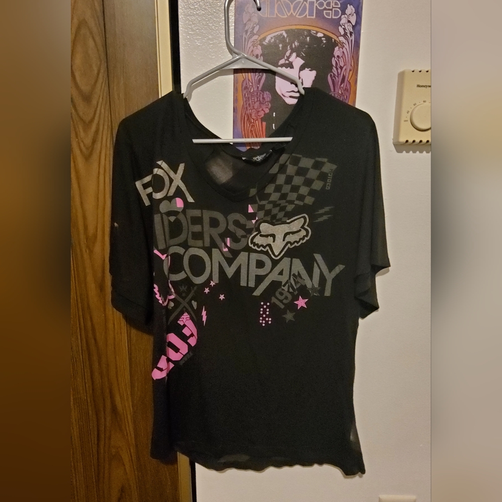 Fox Riders Company Black Graphic Tee